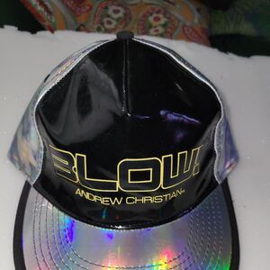 Andrew-christian Men's Black and Silver Hat